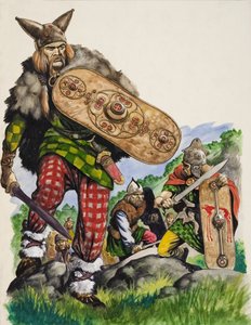 Keltští válečníci (kvaš na papíře) od Peter Jackson