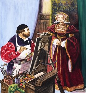 Holbein maluje portrét Anny z Cleves od Peter Jackson