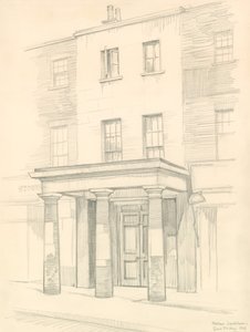 Marylebone Theatre, Londýn, vchod v Church Street, postavený v roce 1837 od Peter Jackson