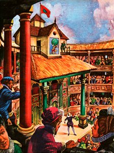 Shakespeare vystupuje v divadle Globe od Peter Jackson