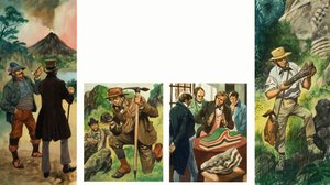 Neidentifikovaný sled ilustrací znázorňujících geologický průzkum od Peter Jackson