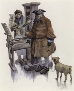 William Hogarth, dne 16. února 1740 na Frost Fair na řece Temži od Peter Jackson