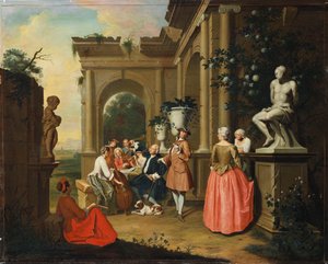 Koncert Portico, 1739 od Peter Jacob Horemans