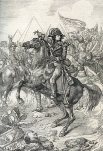 Kampaň (expedice) Egypta (1798-1801): Generál Napoleon Bonaparte (1765-1821) před pyramidami od Peter Johann Nepomuck Geiger