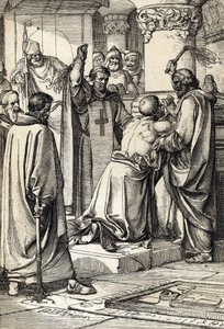 Anglický král Jindřich II. (1133-1189) zapletl do atentátu na Thomase Becketa fait pokání u hrobky arcibiskupa