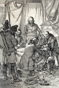 Kosciuszkovo povstání: Polská srdce Tadeusz Kosciuszko (1746-1817) zraněný v bitvě u Maciejowice proti Rusům od Peter Johann Nepomuck Geiger