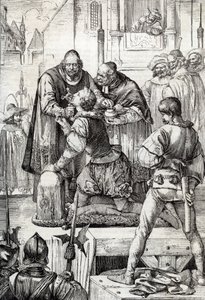 Devadesátiletá válka (neboli povstání Nizozemska) (1568-1648): dekolace Lamorala, hraběte z Egmontu, prince z Gavre (1522-1568), nizozemského politika - byl odsouzen v rámci Rady problémů ( nebo Krevní rada) zřízená od Peter Johann Nepomuck Geiger