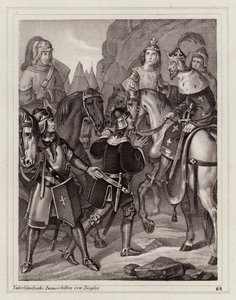 Ludvík Pobožný, franský král a císař Svaté říše římské (rytina) od Peter Johann Nepomuk Geiger
