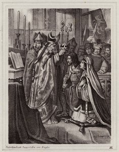 Sňatek Ottokara II. a Kunigundy Slavonské od Peter Johann Nepomuk Geiger