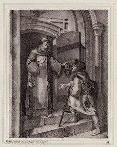 Psanec Jan Parricida hledá útočiště v klášteře v Pise od Peter Johann Nepomuk Geiger