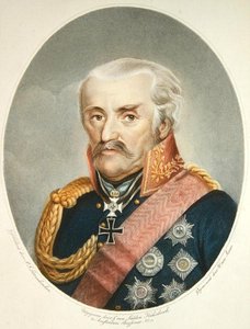 Polní maršál princ von Blucher (1742-1819) (barevná rytina) od Peter Joseph (after) Lutzenkirchen