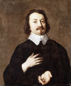 Portrét gentlemana, poloviční, v černém s bílým límečkem, od Peter Lely