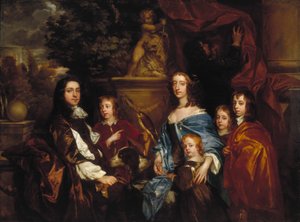 „Sir Edward Hales a jeho rodina“, 1656 od Peter Lely