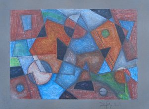 TAH VZHŮRU, 2021 (AKRYL NA DESCE) od Peter McClure