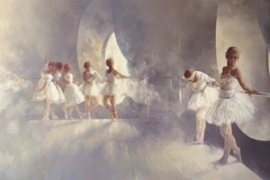 Baletní studio (olej na plátně) od Peter Miller