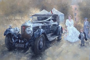 Bentley a nevěsta (olej na plátně) od Peter Miller
