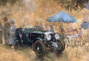 Zahradní párty s Bentley (olej na plátně) od Peter Miller