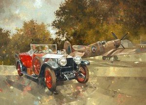 Ghost and Spitfire (olej na plátně) od Peter Miller