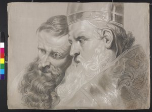 "Svatý Ambrož a císař Theodosius", Peter Paul Rubens od Peter Paul (after) Rubens