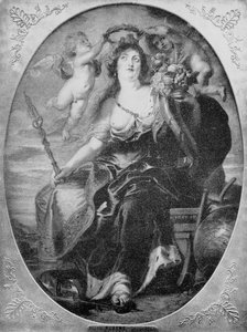 Portrét Marie Medicejské podle obrazu Petera Paula Rubense (rytina) od Peter Paul (after) Rubens