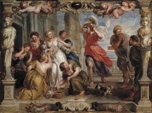 Achilles objevil Ulysses mezi dcerami Lycomedes na Skyros, 1630-1635 od Peter Paul Rubens