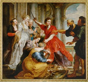 Achilles objevený Odysseem mezi Lykomedovými dcerami na Skyrosu (malba na plátně) od Peter Paul Rubens