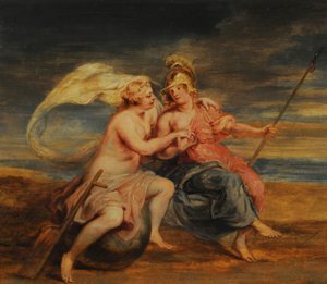 Alegorie štěstí a ctnosti (olej na desce) od Peter Paul Rubens