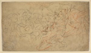 Bitva jezdců (verso) od Peter Paul Rubens