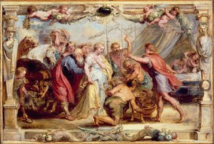 Briseis Dána zpět Achilleovi, 16301631 od Peter Paul Rubens