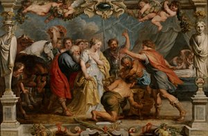 Briseis navrácena Achillovi od Peter Paul Rubens