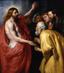 Kristus předává svatému Petrovi nebeské klíče od Peter Paul Rubens