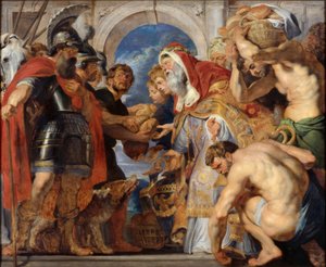 Setkání Abrahama a Melchisedecha od Peter Paul Rubens