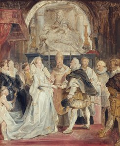 Svatba „in procuratione“ (náčrt k cyklu o rodu Medici) od Peter Paul Rubens
