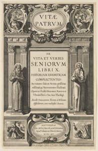 Frontispis pro „Životy otců“ od Heriberta Rosweydeho, vyryl Theodor Galle od Peter Paul Rubens
