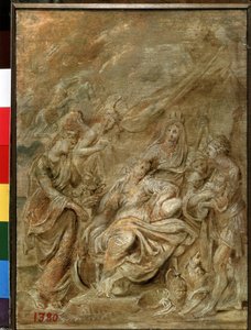 Narození dauphina Ludvíka XIII. (1601-1643) (Narození dauphina Ludvíka XIII.). Obraz Peter Paul (Pierre-Paul) Rubens (nebo Peter Paul nebo Petrus Paulus) (1577-1640). Olej na dřevě, 33,6 x 24 cm od Peter Paul Rubens