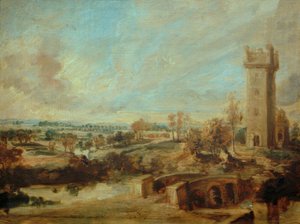 Krajina s věží od Peter Paul Rubens