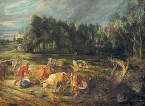 Krajina se stádem krav od Peter Paul Rubens