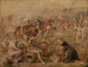 Setkání uherského krále Ferdinanda a španělského kardinála-Infante Ferdinanda v Nördlingenu od Peter Paul Rubens