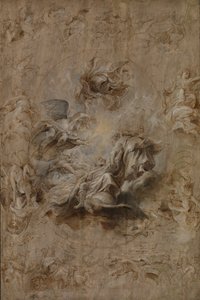 Vícenásobný náčrt stropu hodovního domu od Peter Paul Rubens