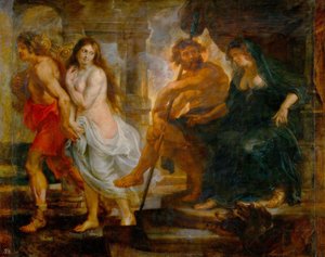 Orfeus a Eurydika s Plutem a Proserpinou od Peter Paul Rubens