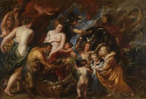 Mír a válka, Minerva chránící mír před Marsem (olej na plátně od Peter Paul Rubens