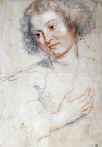 Portrét ženy (studie k portrétu svaté Apollonie) (kresba od Peter Paul Rubens