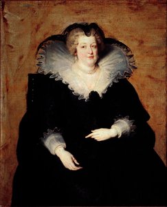 Portrét královny Marie de Medicis (olej na plátně). od Peter Paul Rubens