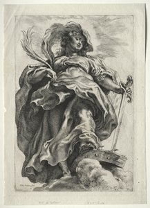 Svatá Kateřina v oblacích od Peter Paul Rubens