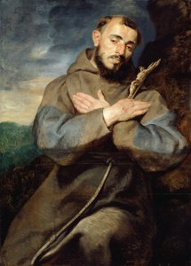 Svatý František, asi 1615 (olej na desce) od Peter Paul Rubens