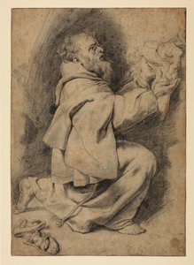 Svatý František klečící, přijímá Jezulátko, kolem roku 1617 od Peter Paul Rubens