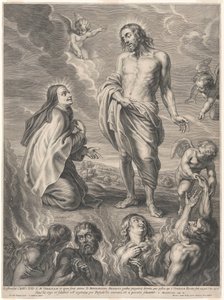 Svatá Terezie z Ávily klečí před Kristem a přimlouvá se za duše v očistci od Peter Paul Rubens