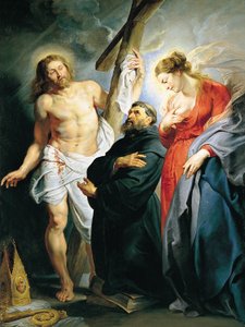 Svatý Augustin mezi Kristem a Pannou od Peter Paul Rubens
