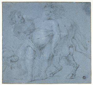 Silenus podporovaný dvěma satyry od Peter Paul Rubens