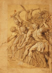 Vojáci ničí most, od Peter Paul Rubens